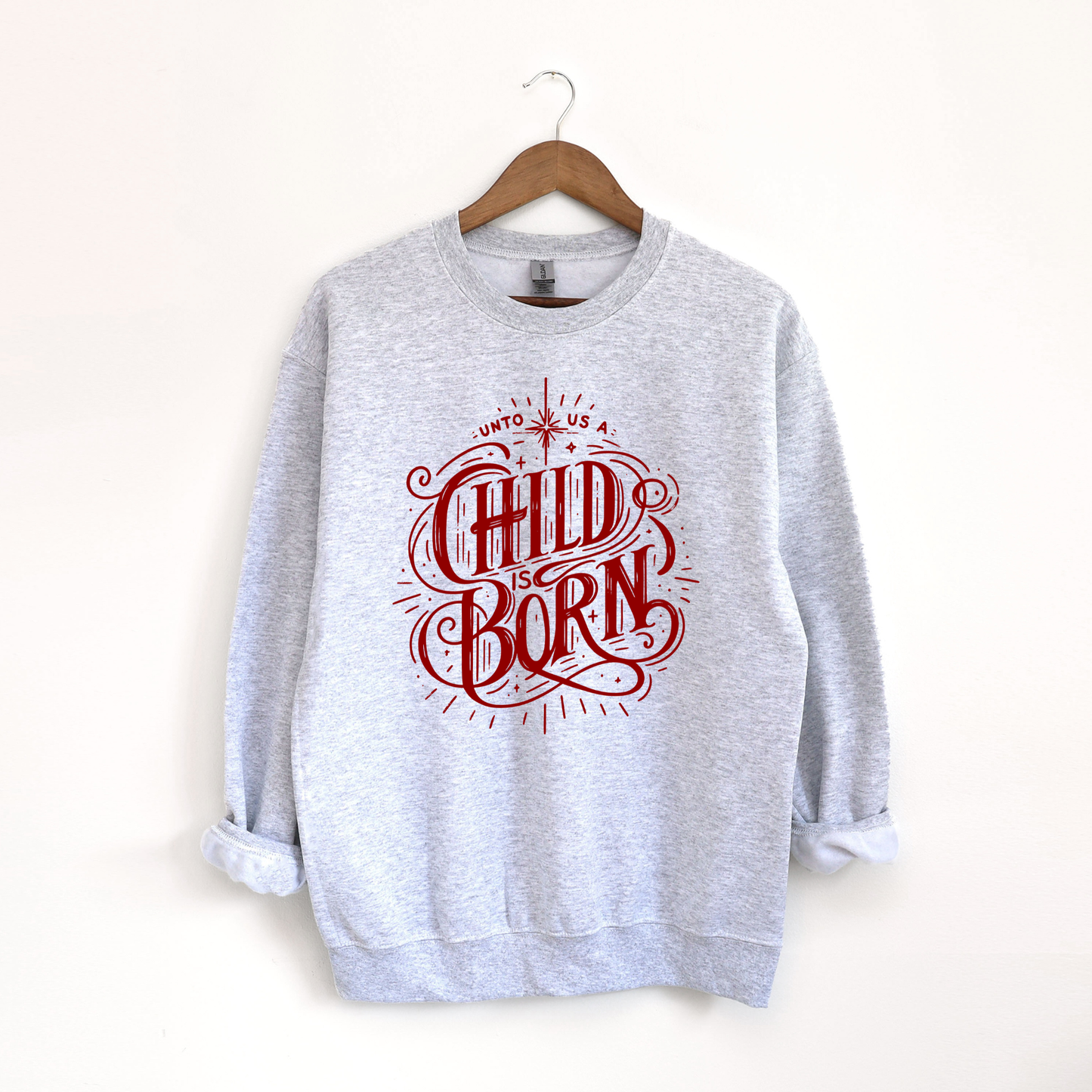 A Child Is Born Sweatshirt | Ash