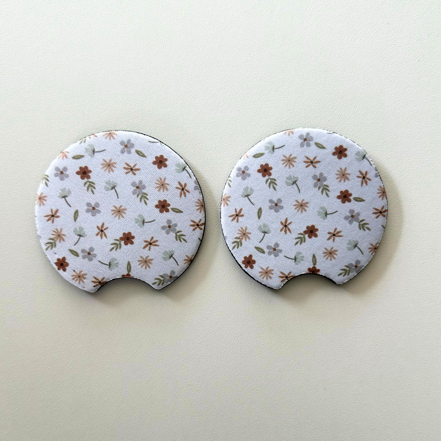 Fall Neoprene Car Coasters | Set of 2 | Stylish Protection for Your Cup Holders