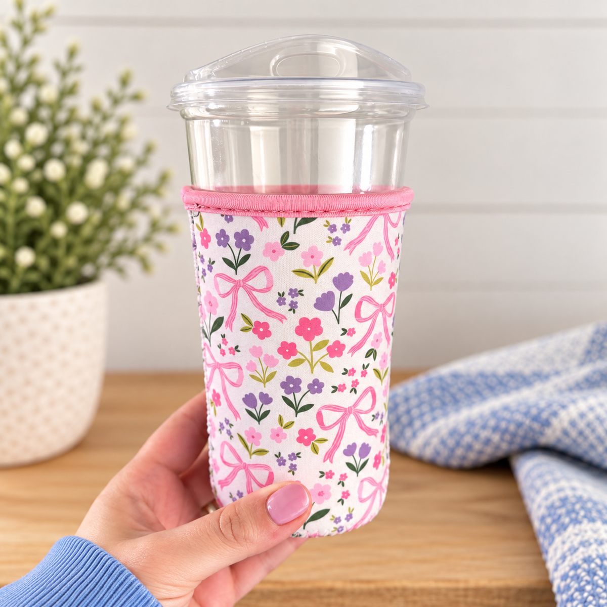 Pastel Bows & Flowers Drink Sleeve