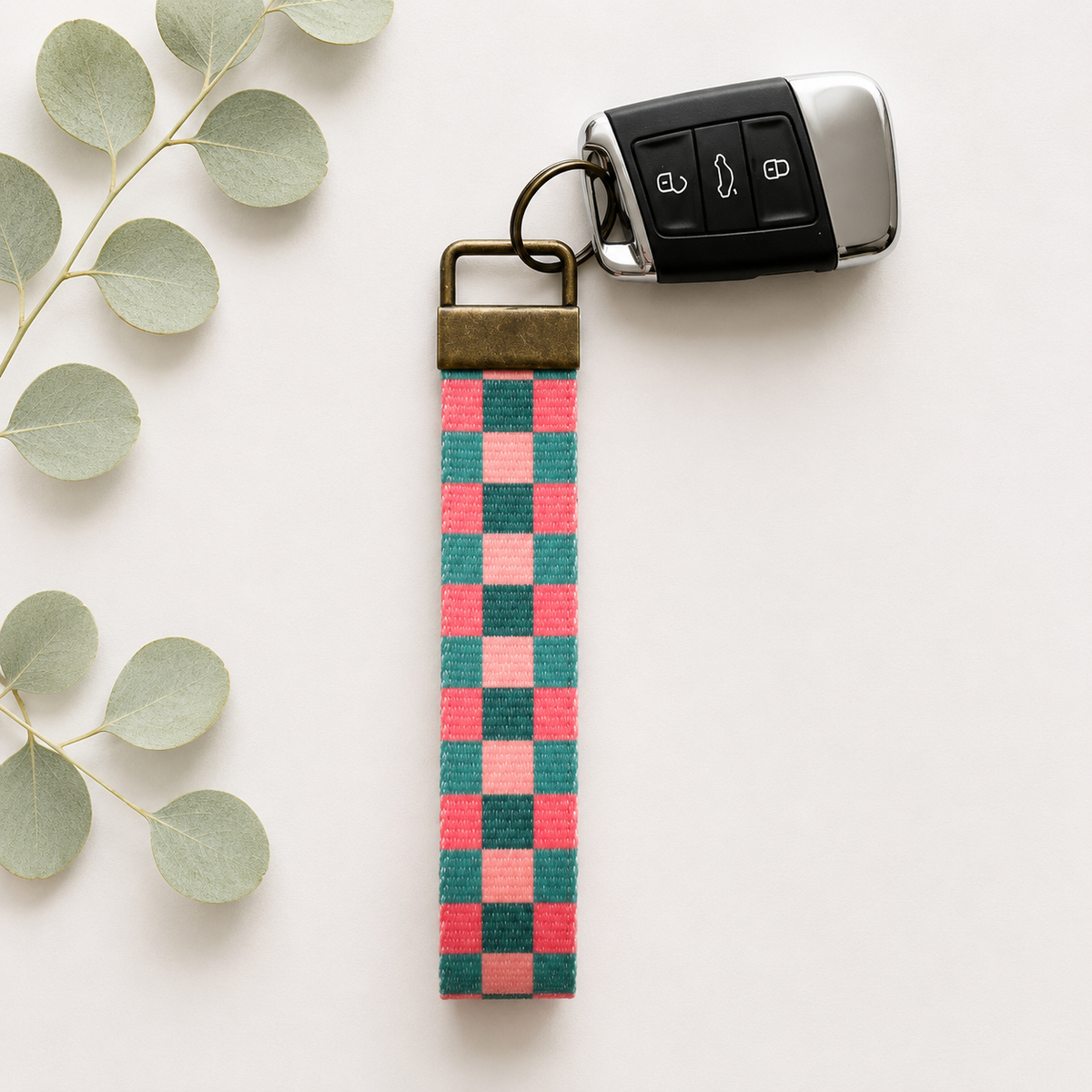 Key Fob Wristlet | Antique Brass Hardware | Stylish & Functional