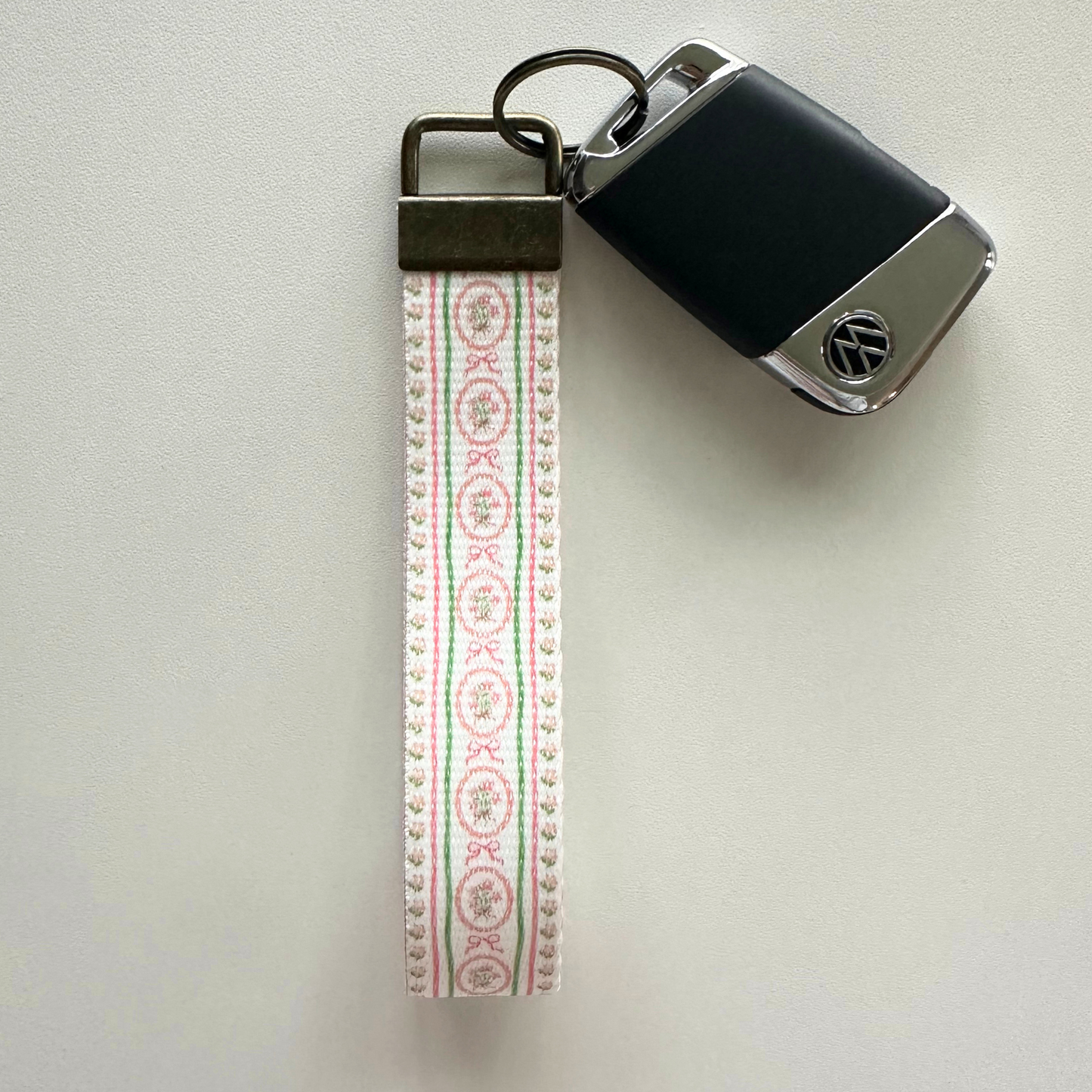 Spring & Summer Key Fob Wristlet | Antique Brass Hardware | Stylish & Functional