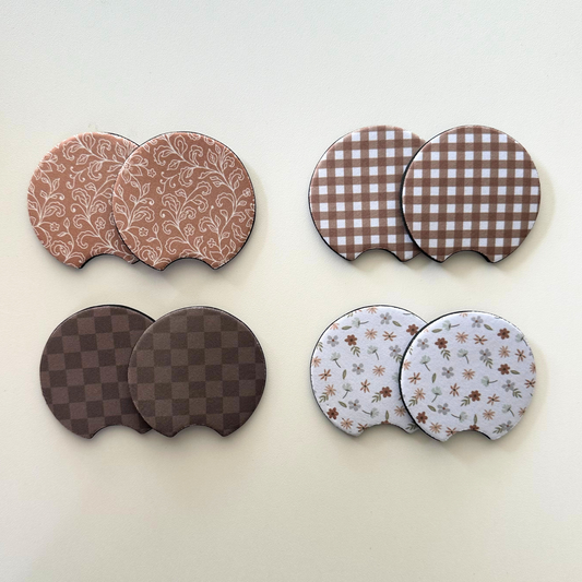 Fall Neoprene Car Coasters | Set of 2 | Stylish Protection for Your Cup Holders
