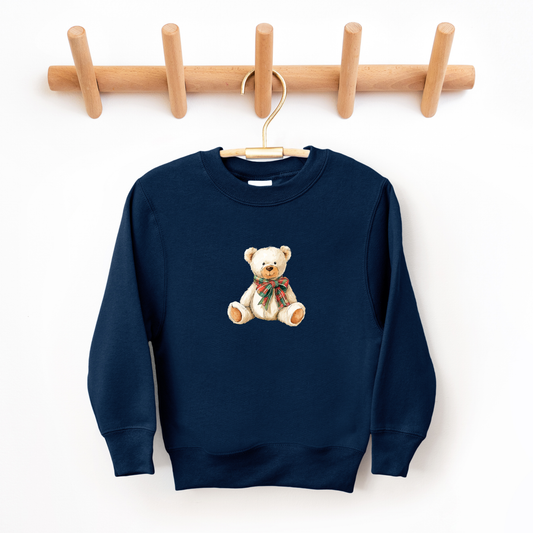 Youth Holiday Teddy Sweatshirt | Navy