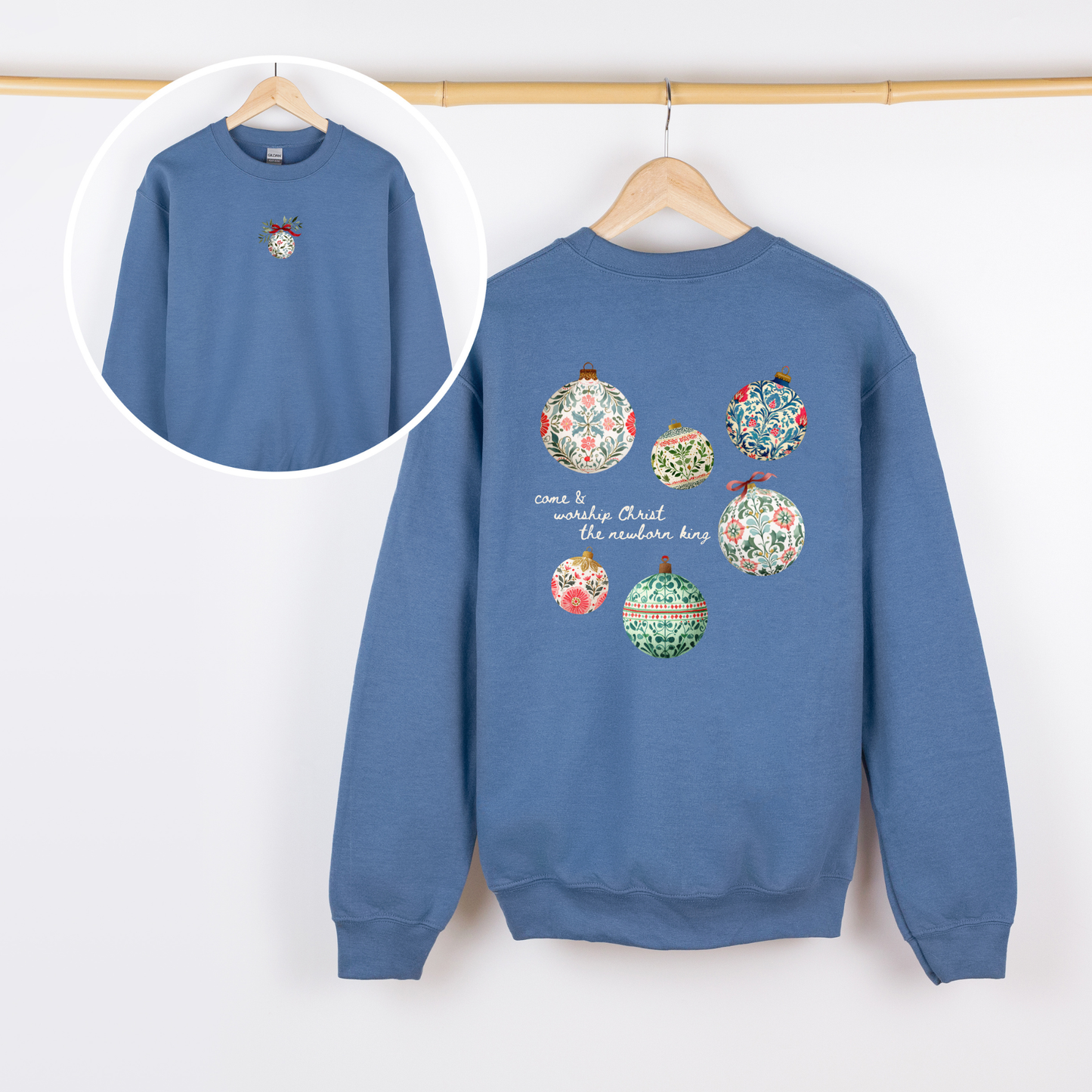 Come & Worship Bauble Sweatshirt | Indigo