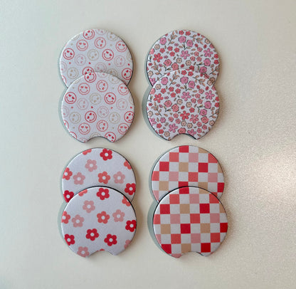 Valentines Car Coasters, Set of 2