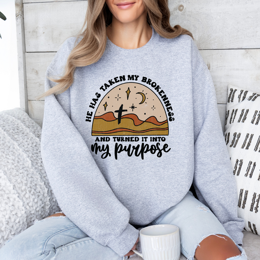 Brokenness Into Purpose Sweatshirt