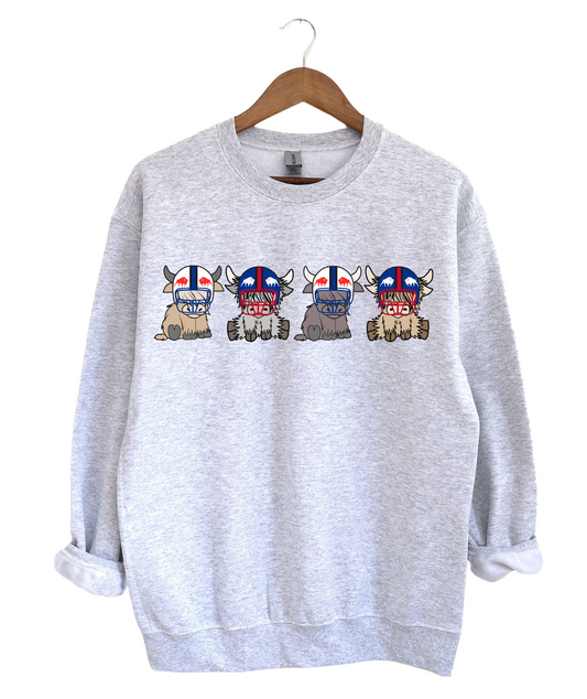 Buffalo Football Highland Cows Sweatshirt