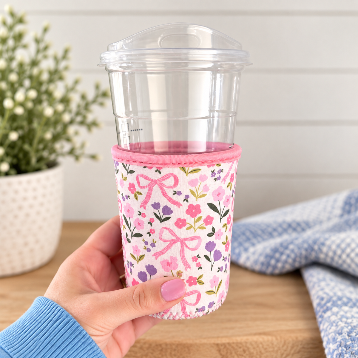 Pastel Bows & Flowers Drink Sleeve