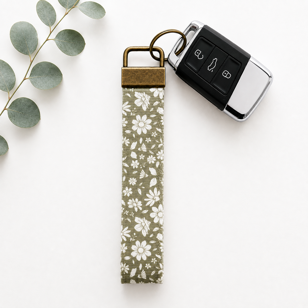 Key Fob Wristlet | Antique Brass Hardware | Stylish & Functional