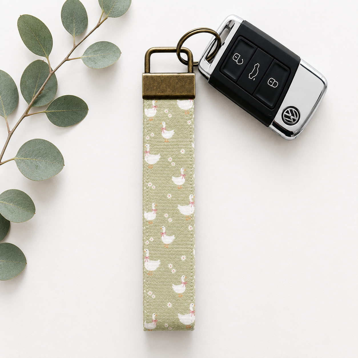 Key Fob Wristlet | Antique Brass Hardware | Stylish & Functional