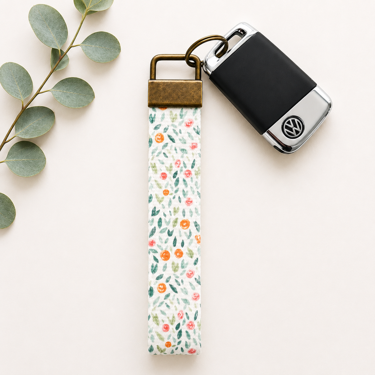 Key Fob Wristlet | Antique Brass Hardware | Stylish & Functional