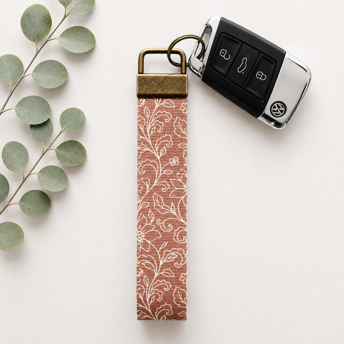 Key Fob Wristlet | Antique Brass Hardware | Stylish & Functional
