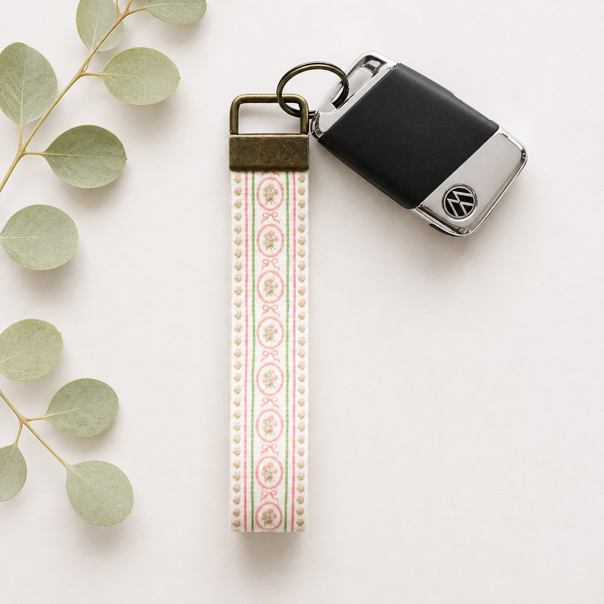 Key Fob Wristlet | Antique Brass Hardware | Stylish & Functional