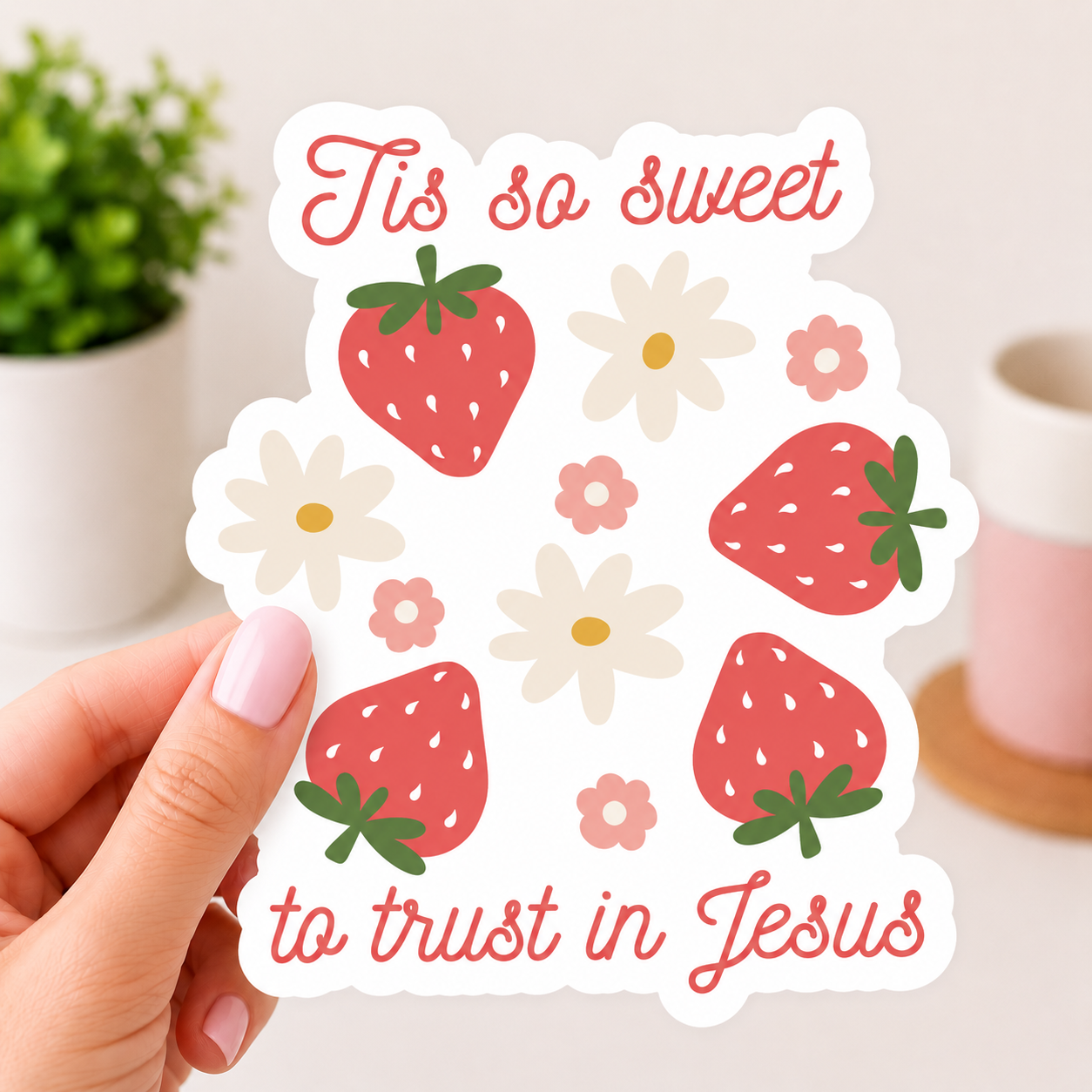 Tis So Sweet To Trust In Jesus 3" Vinyl Sticker
