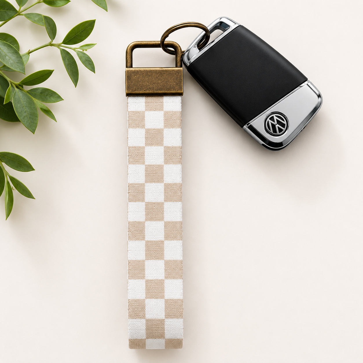 Key Fob Wristlet | Antique Brass Hardware | Stylish & Functional