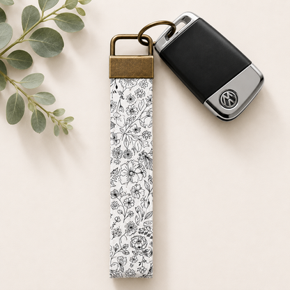 Key Fob Wristlet | Antique Brass Hardware | Stylish & Functional