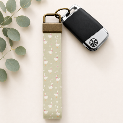 Spring & Summer Key Fob Wristlet | Antique Brass Hardware | Stylish & Functional