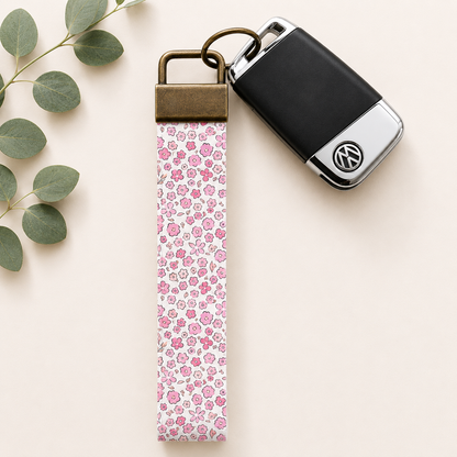 Spring & Summer Key Fob Wristlet | Antique Brass Hardware | Stylish & Functional