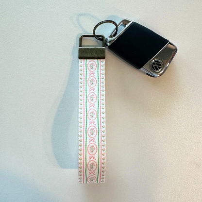 Spring & Summer Key Fob Wristlet | Antique Brass Hardware | Stylish & Functional