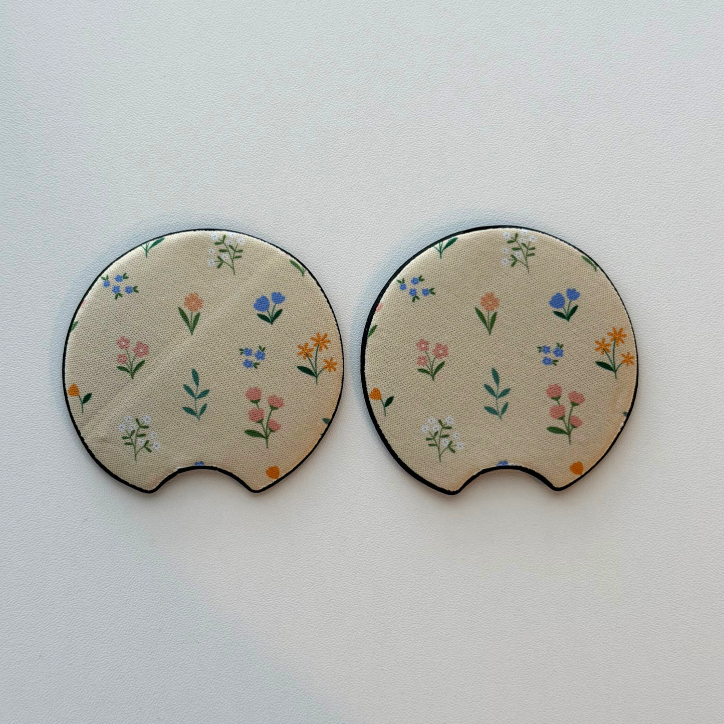 Spring Neoprene Car Coasters | Set of 2 | Stylish Protection for Your Cup Holders