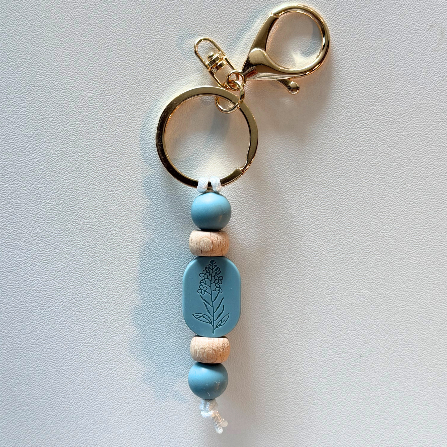Seed Of Faith Silicone Bead Keychain with Soft Gold Hardware