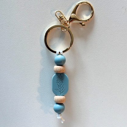 Seed Of Faith Silicone Bead Keychain with Soft Gold Hardware