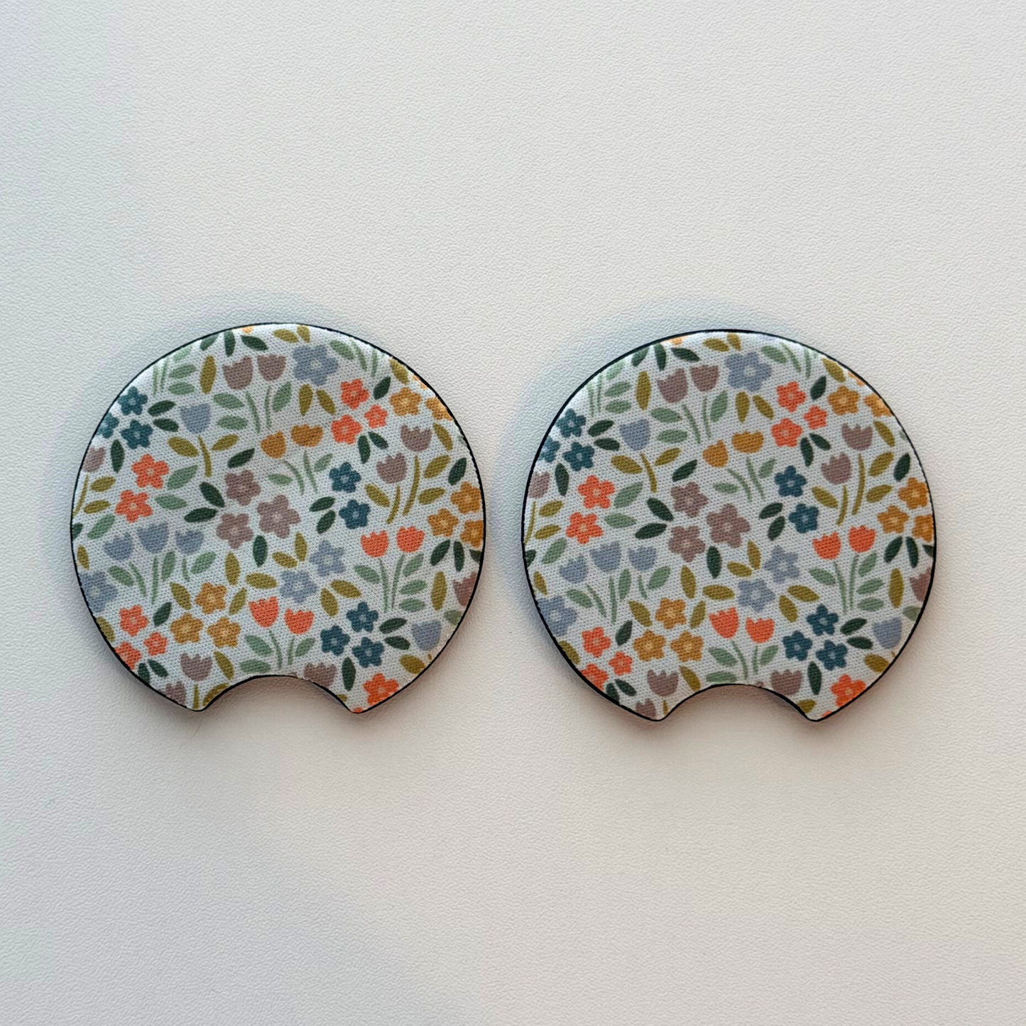 Spring Neoprene Car Coasters | Set of 2 | Stylish Protection for Your Cup Holders