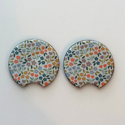 Spring Neoprene Car Coasters | Set of 2 | Stylish Protection for Your Cup Holders