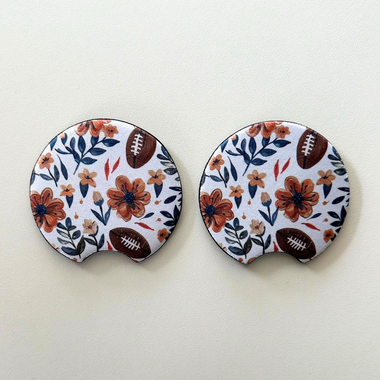 Fall Neoprene Car Coasters | Set of 2 | Stylish Protection for Your Cup Holders
