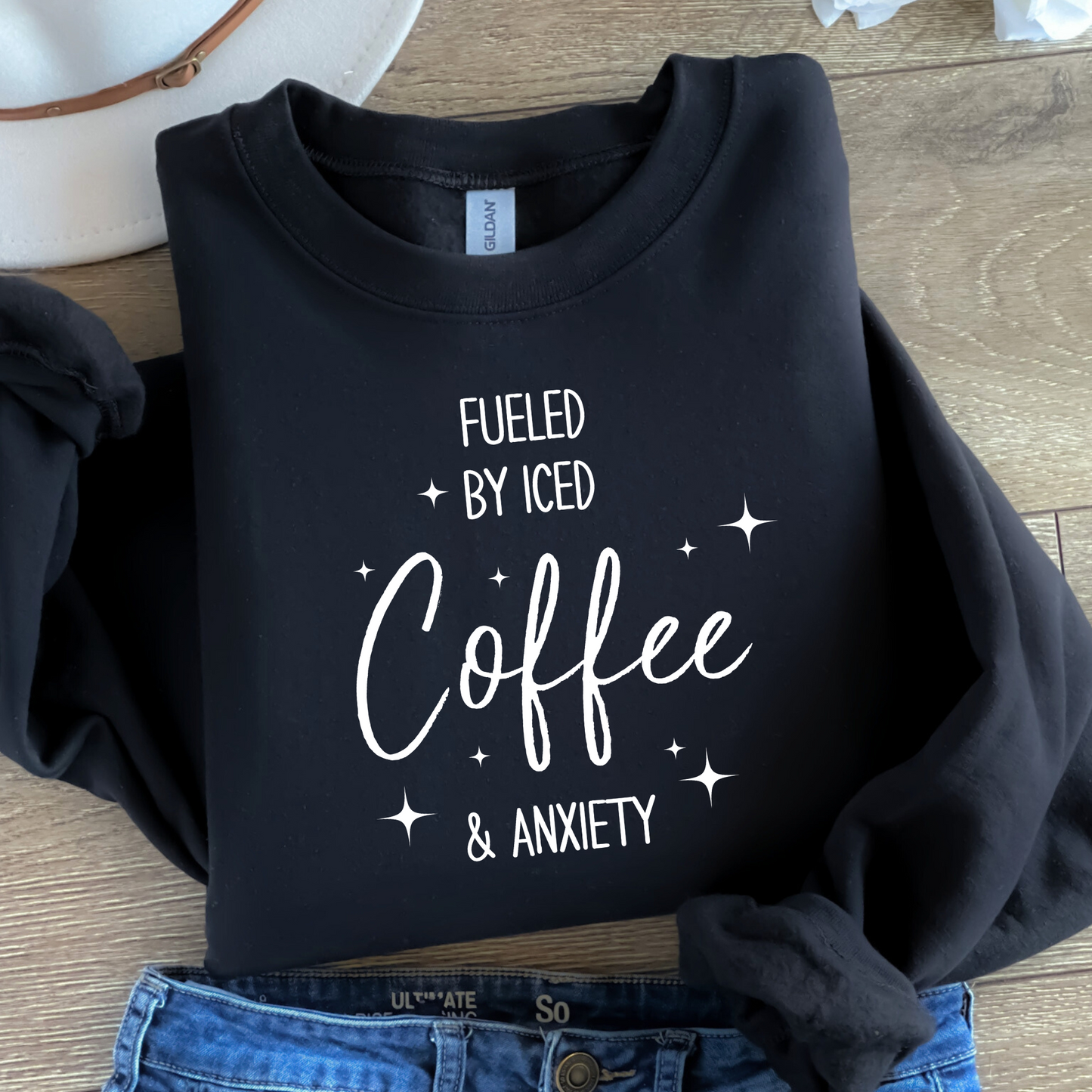 Fueled By Iced Coffee & Anxiety Sweatshirt