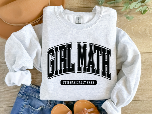 Girl Math Sweatshirt - Ash