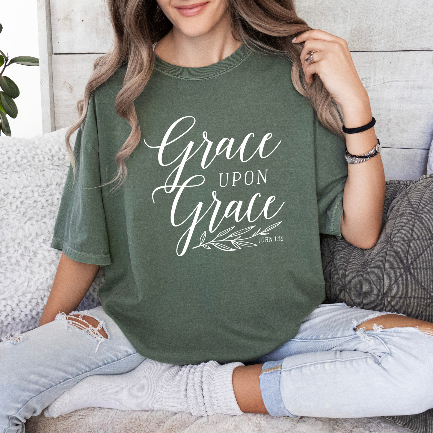 Grace Upon Grace T-Shirt - Moss