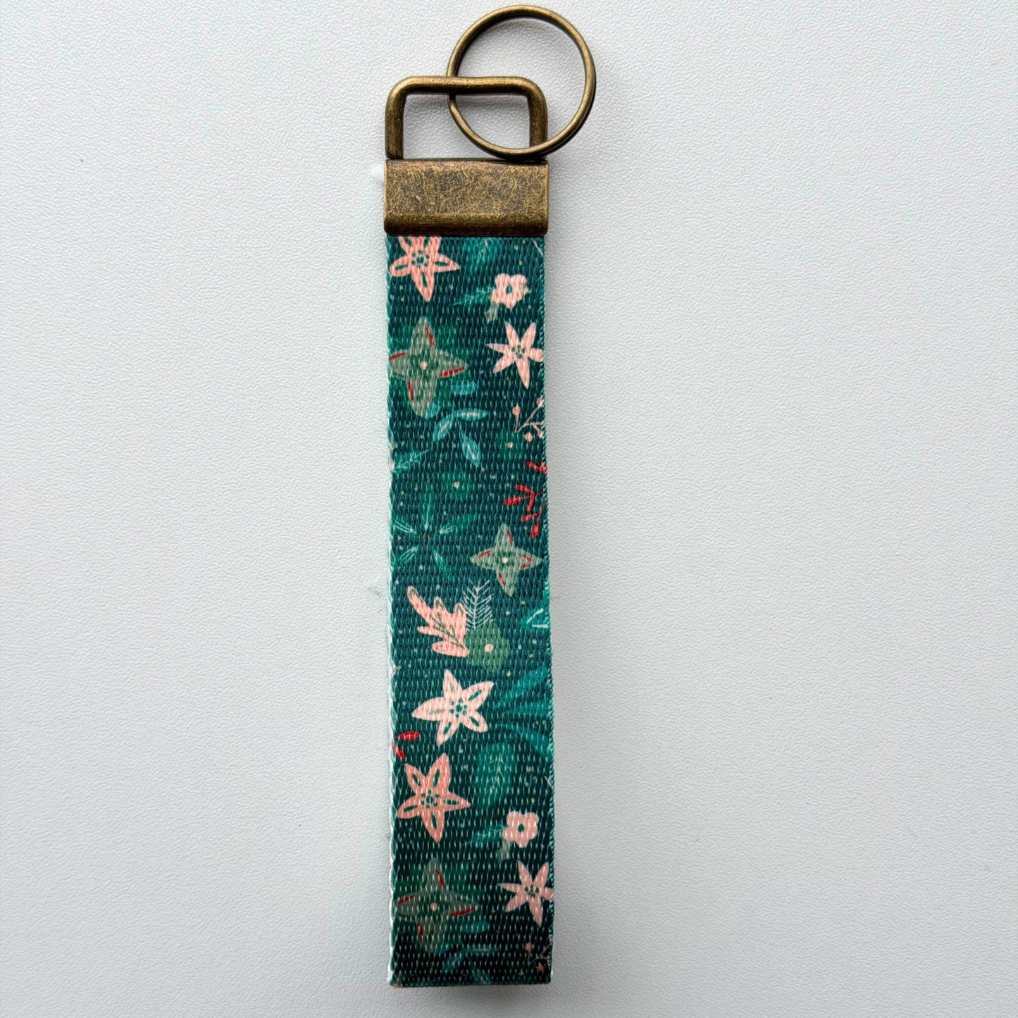 Winter Key Fob Wristlet | Antique Brass Hardware | Stylish & Functional