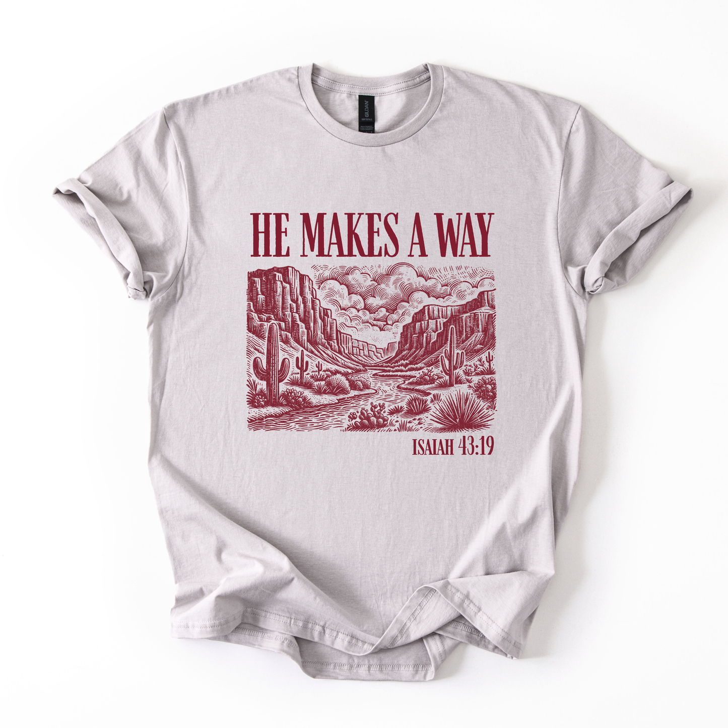 He Makes A Way T-Shirt | Ice Gray