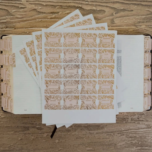 Gold Foil Bible Tabs | Carnation