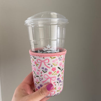 Pastel Bows & Flowers Drink Sleeve