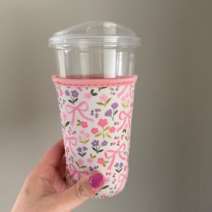 Pastel Bows & Flowers Drink Sleeve