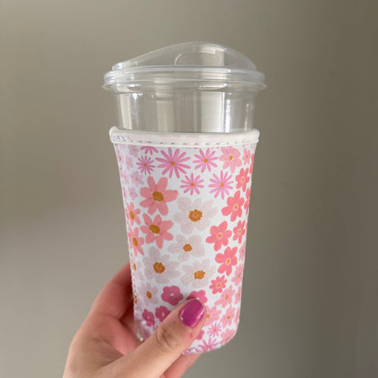 Pink Blooms Drink Sleeve