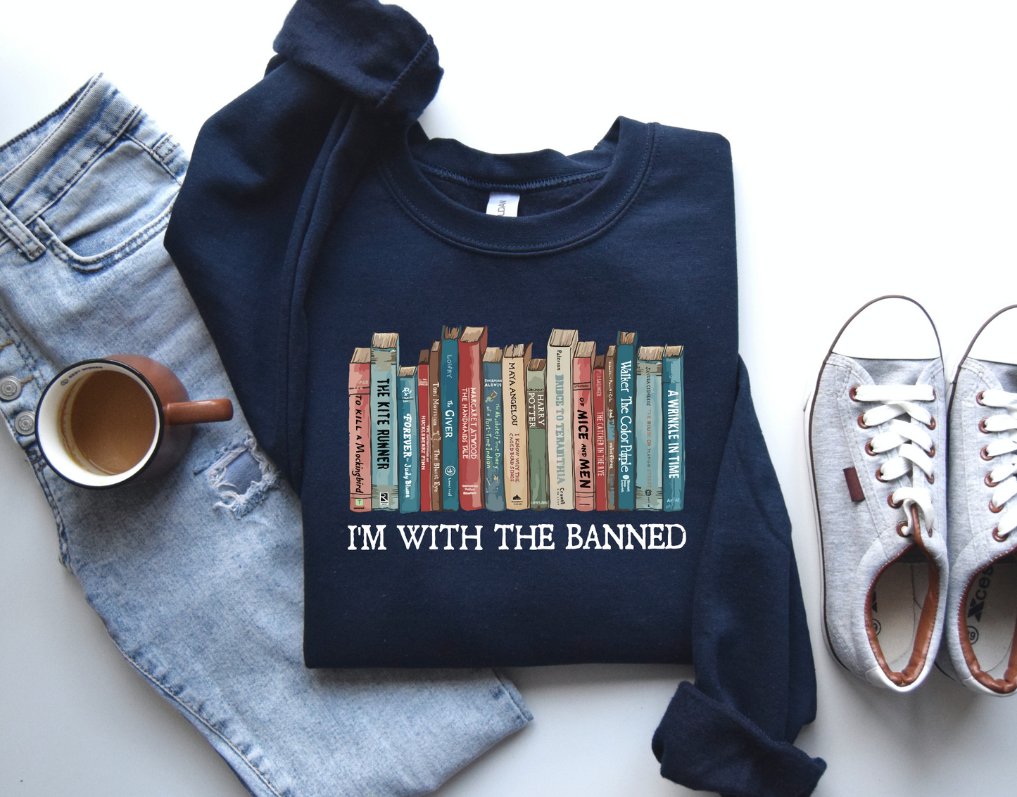 I'm With The Banned Sweatshirt - Navy