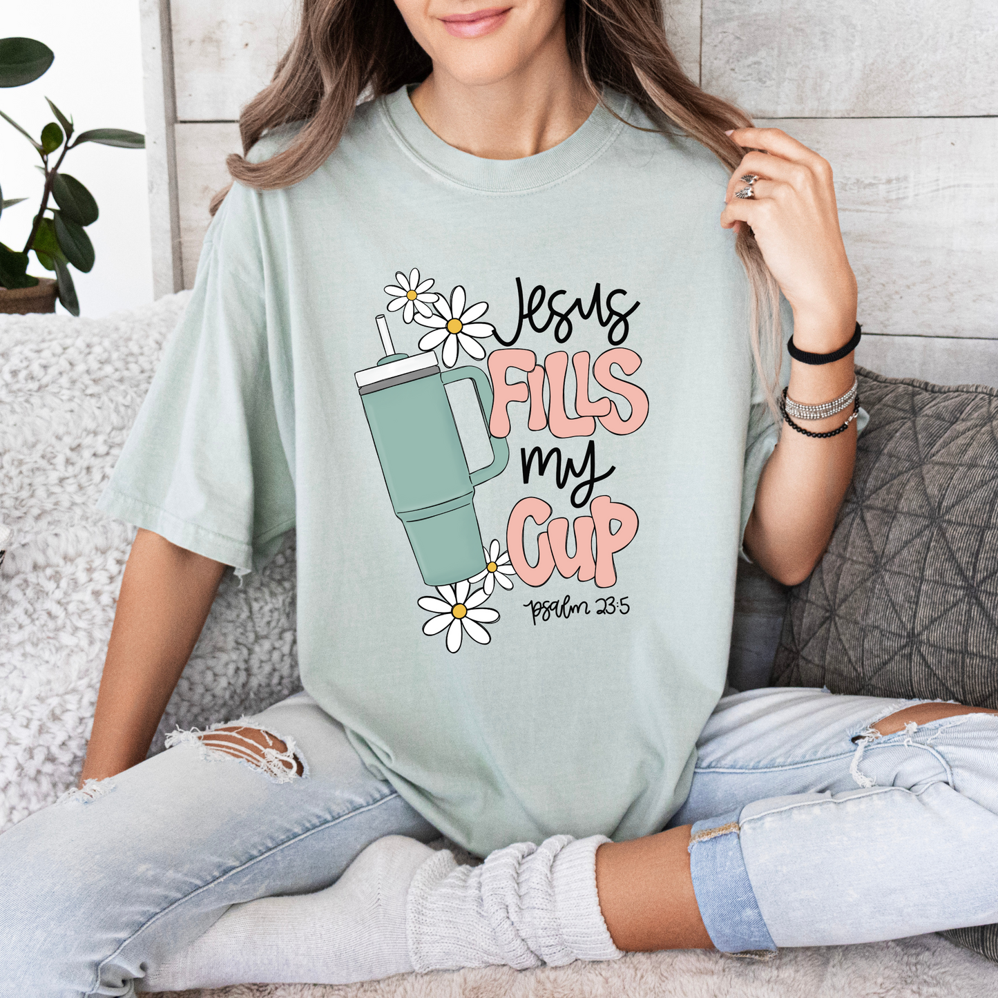 Jesus Fills My Cup T-shirt - Bay