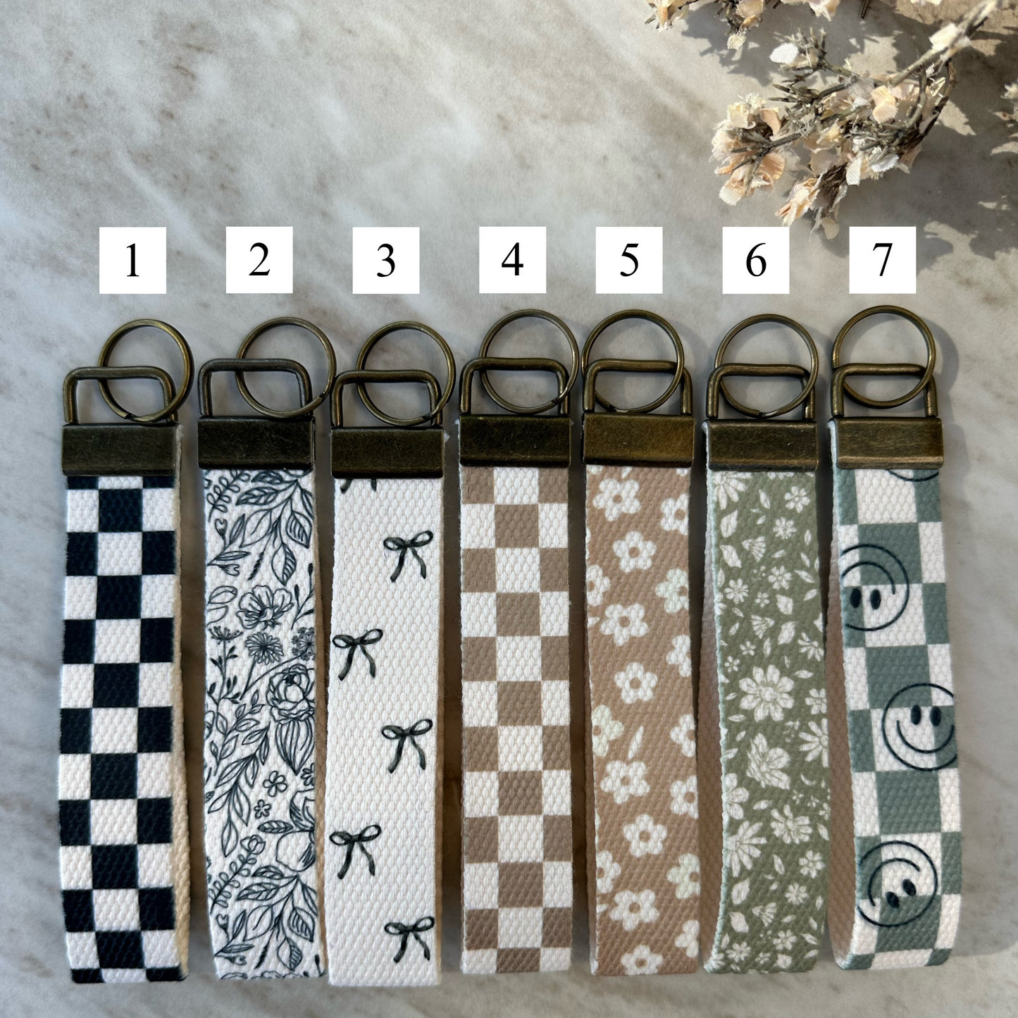 Canvas Wrist Key Fob