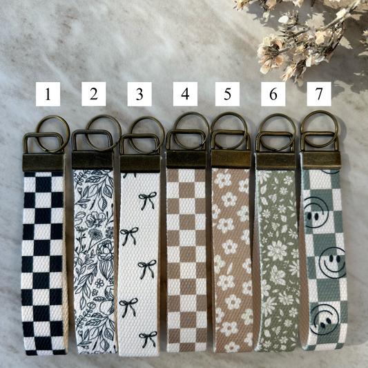 Canvas Wrist Key Fob