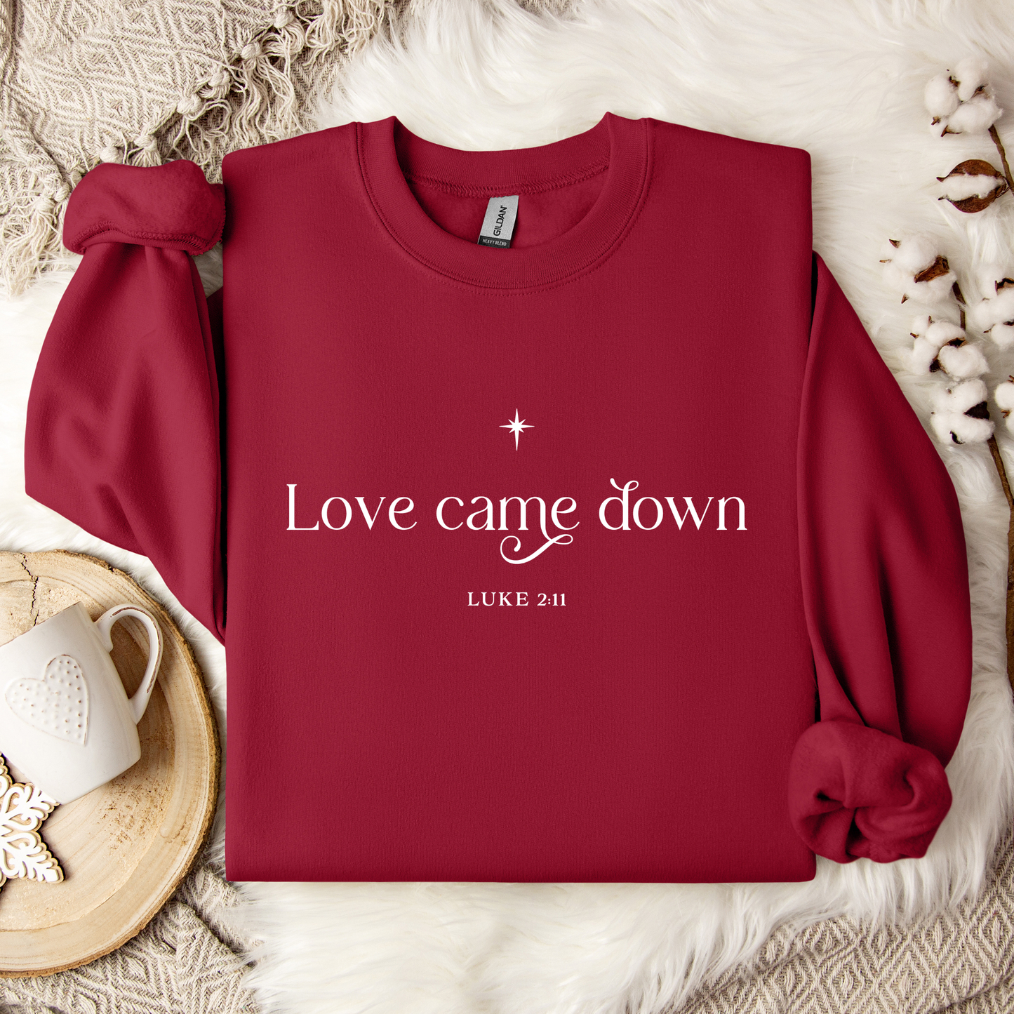 Love Came Down Sweatshirt | Cardinal Red