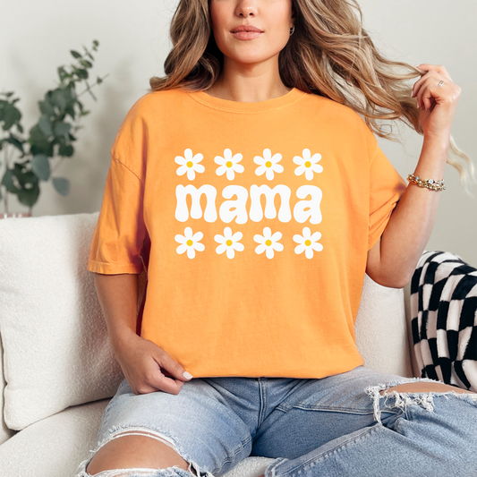 Mama Daisies T-Shirt - Melon