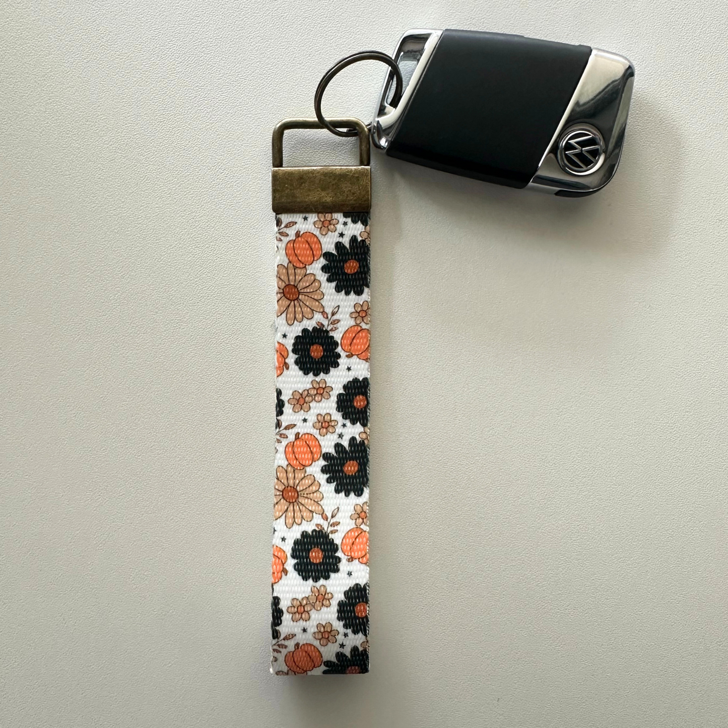 Fall Key Fob Wristlet | Antique Brass Hardware | Stylish & Functional
