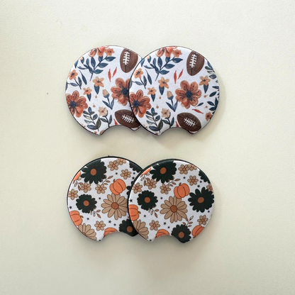 Fall Neoprene Car Coasters | Set of 2 | Stylish Protection for Your Cup Holders