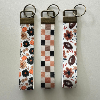 Fall Key Fob Wristlet | Antique Brass Hardware | Stylish & Functional