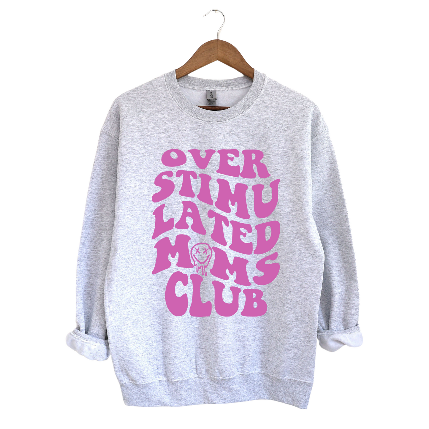 Overstimulated Mom's Club Sweatshirt - Ash