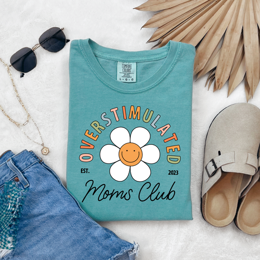 Overstimulated Moms Club T-Shirt - Seafoam