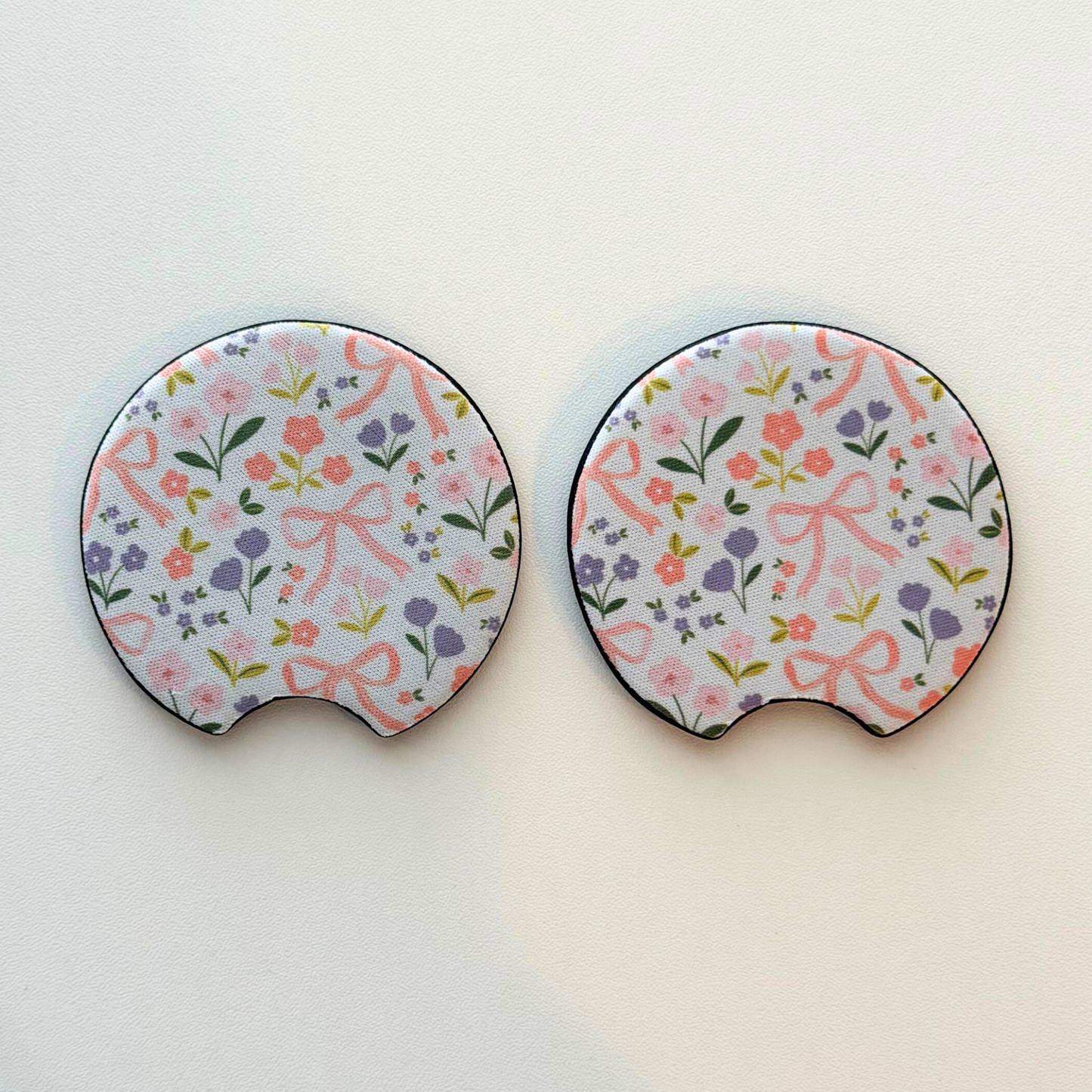 Spring Neoprene Car Coasters | Set of 2 | Stylish Protection for Your Cup Holders